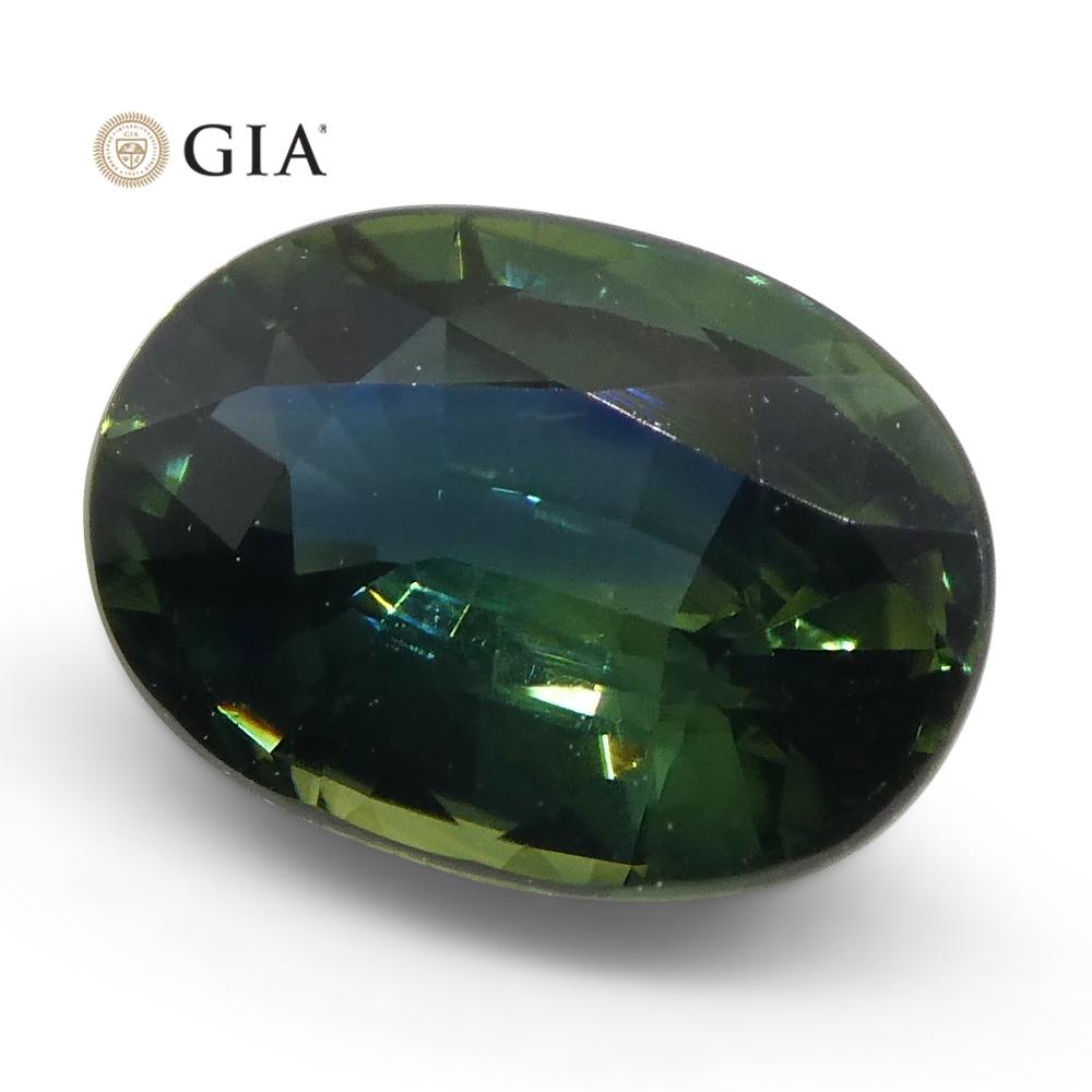 1.2 Carat Oval Teal Blue Sapphire GIA Certified Australian For Sale 10
