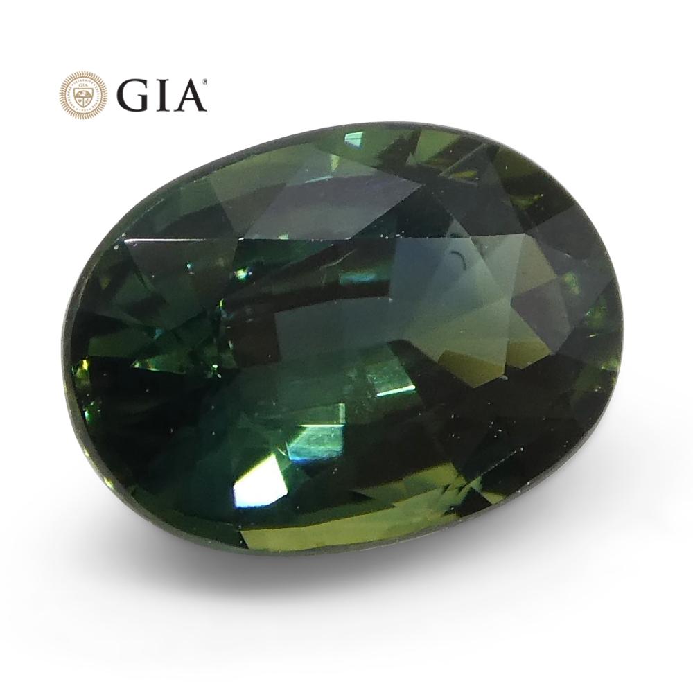 1.2 Carat Oval Teal Blue Sapphire GIA Certified Australian For Sale 11