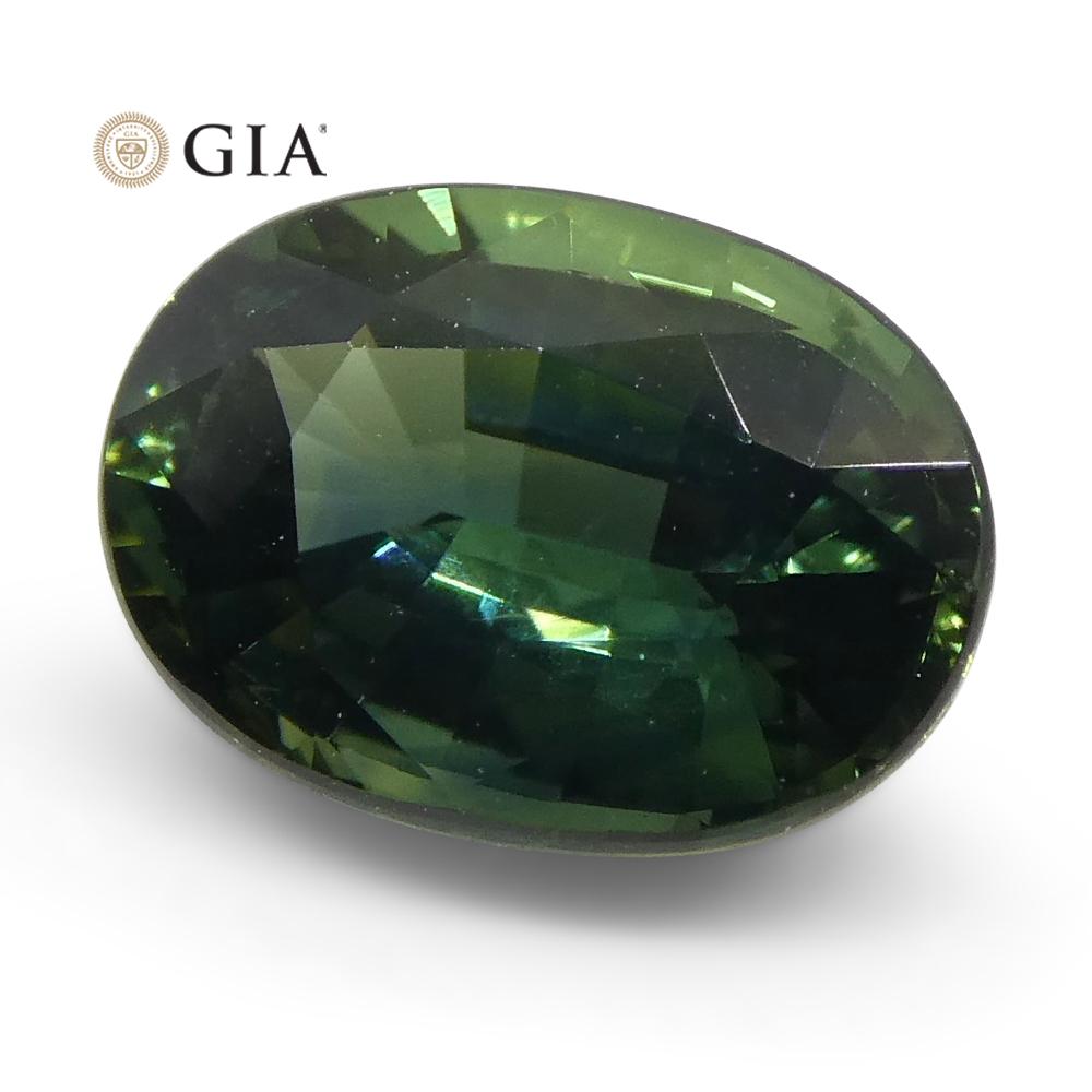 1.2ct Oval Teal Blue Sapphire GIA Certified Australian For Sale 1