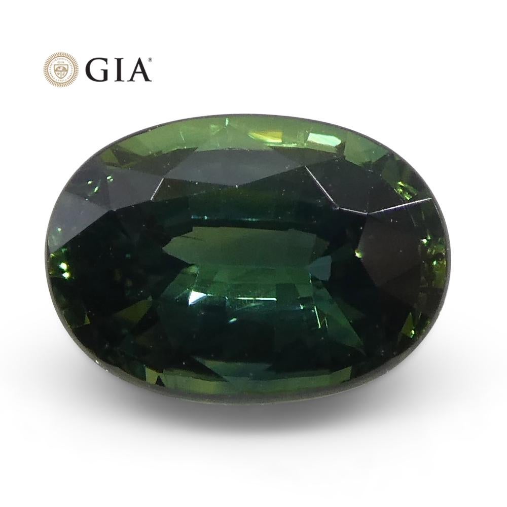 1.2 Carat Oval Teal Blue Sapphire GIA Certified Australian For Sale 2