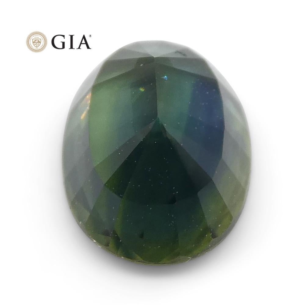1.2 Carat Oval Teal Blue Sapphire GIA Certified Australian For Sale 3