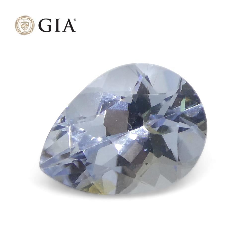 1.2ct Pear Blue Paraiba Tourmaline GIA Certified Mozambique Unheated For Sale 13