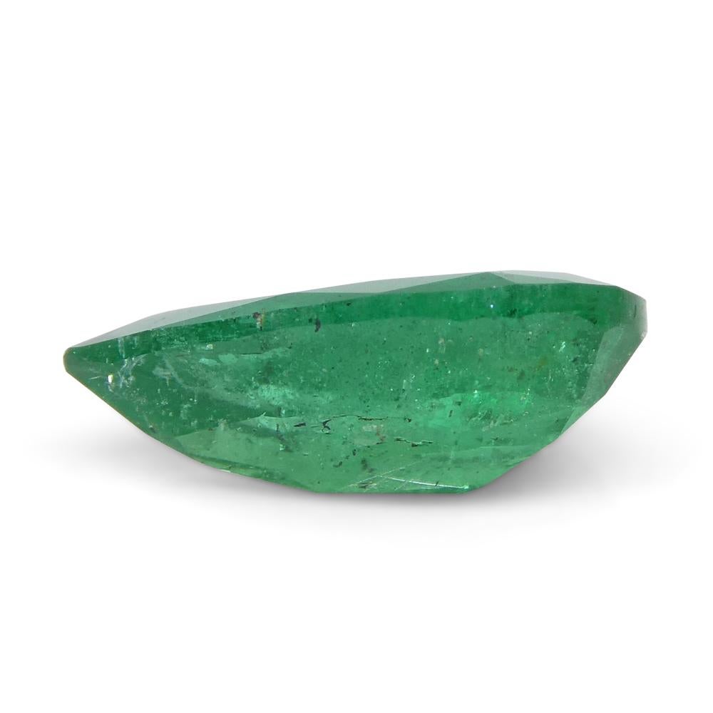 1.2 Karat birnenförmiger grüner Smaragd aus Zambia im Angebot 6