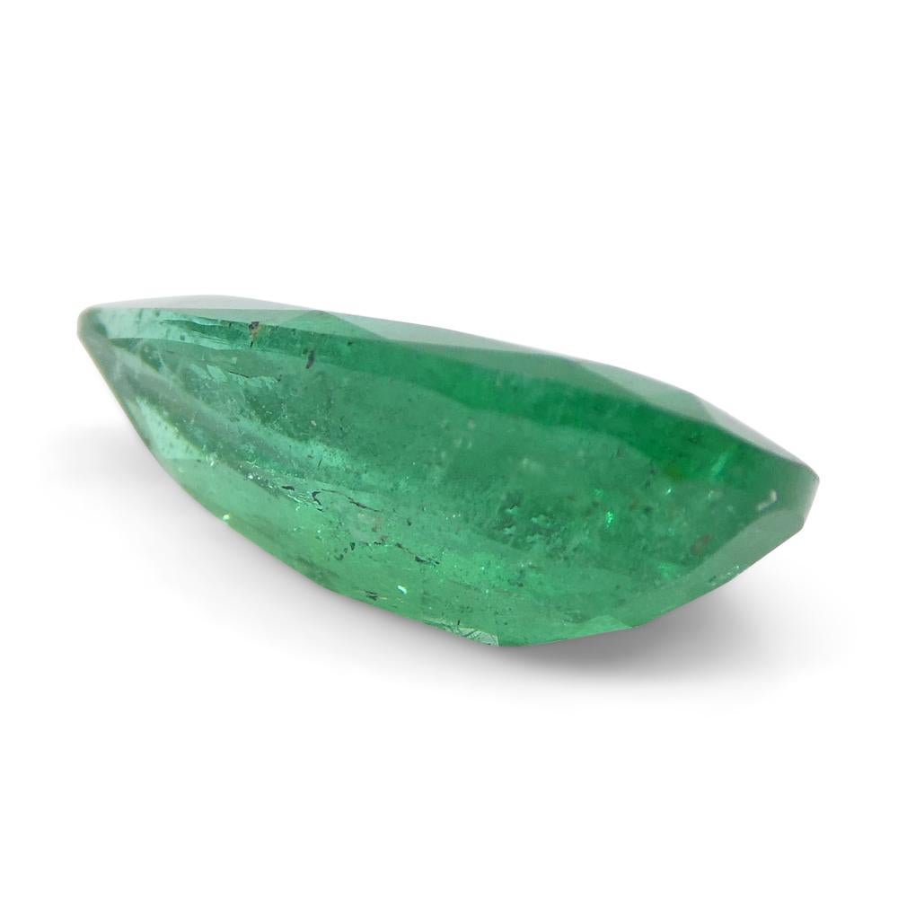1.2ct Pear Shape Green Emerald from Zambia For Sale 7