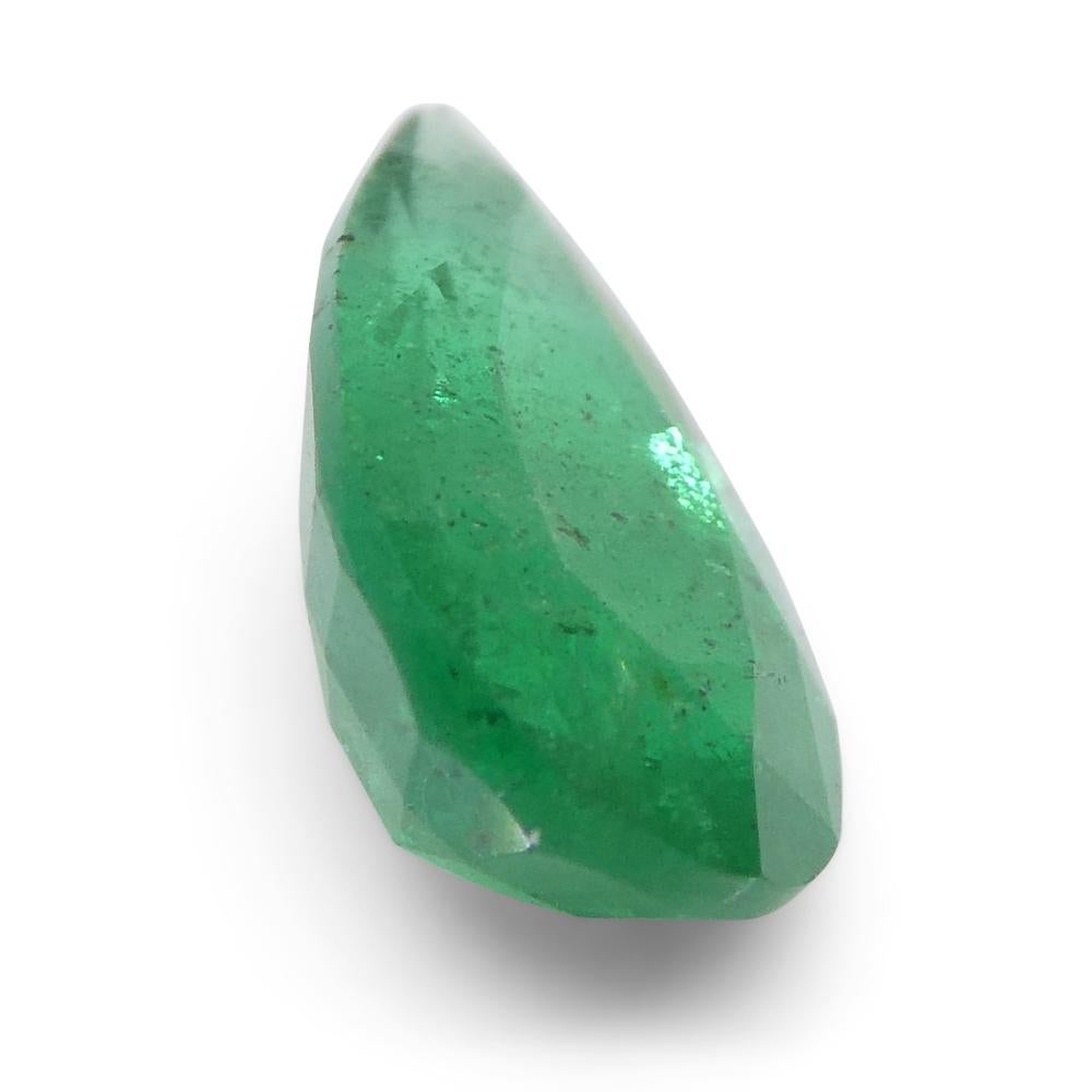 1.2ct Pear Shape Green Emerald from Zambia For Sale 8