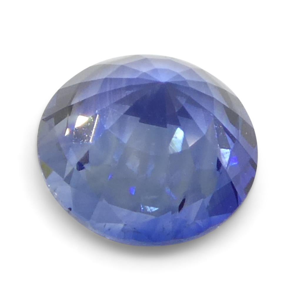 1.2ct Round Blue Sapphire from Sri Lanka For Sale 5
