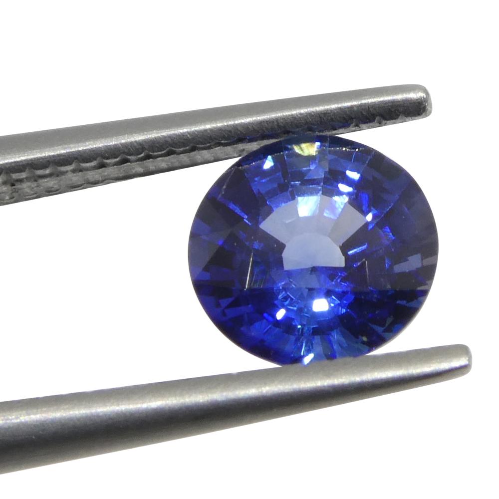 1.2ct Round Blue Sapphire from Sri Lanka For Sale 6
