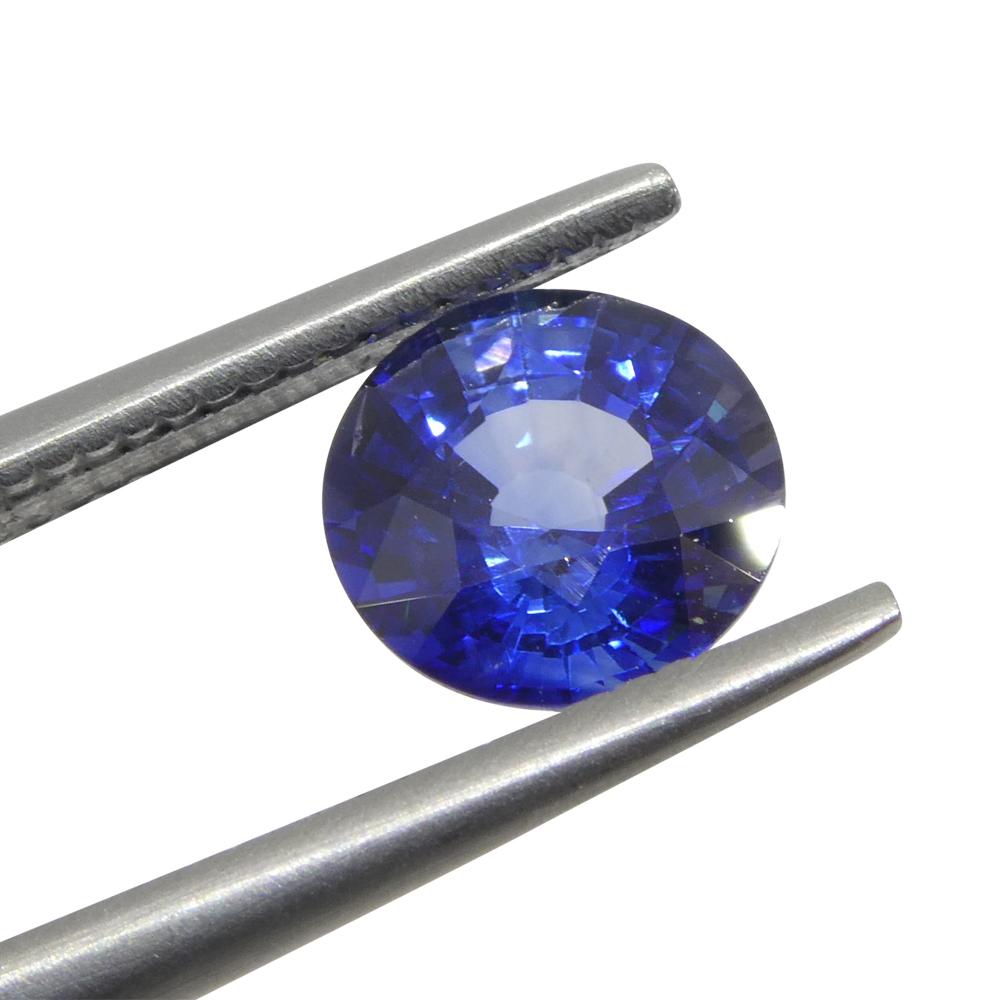 Brilliant Cut 1.2ct Round Blue Sapphire from Sri Lanka For Sale