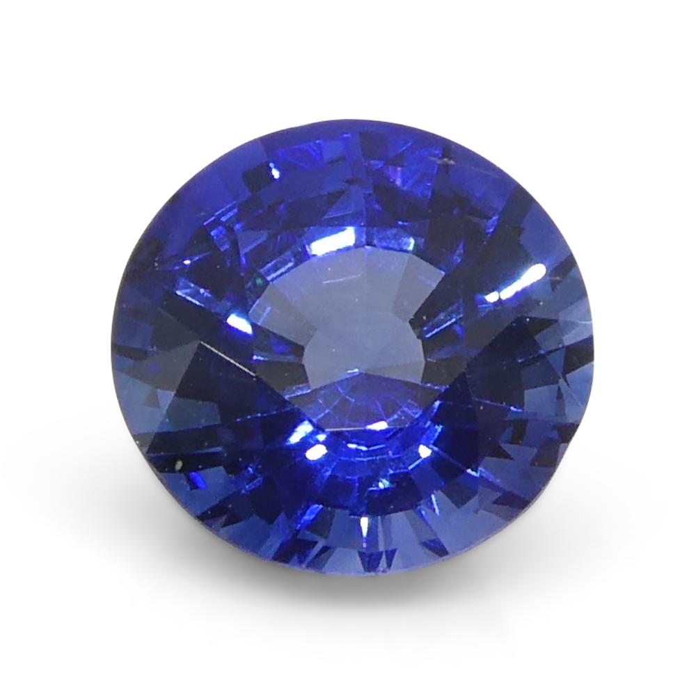 1.2ct Round Blue Sapphire from Sri Lanka In New Condition For Sale In Toronto, Ontario