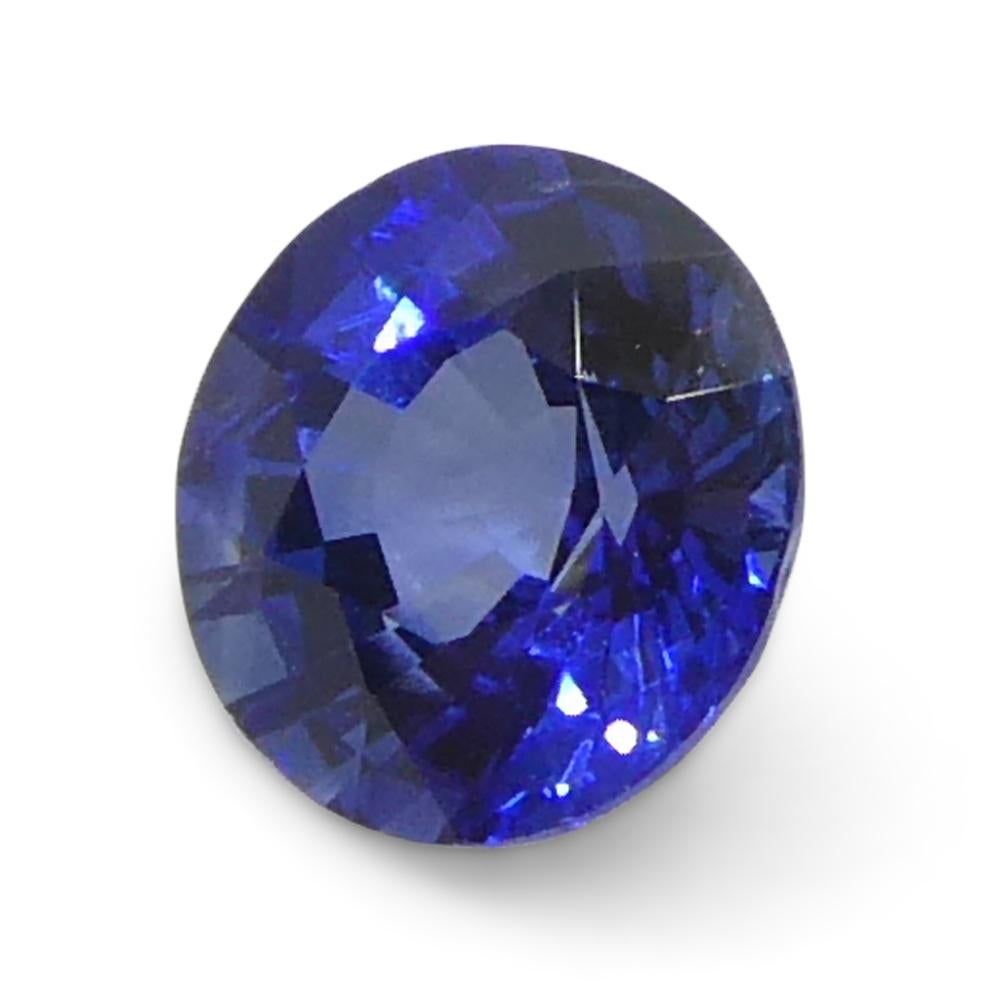 Women's or Men's 1.2ct Round Blue Sapphire from Sri Lanka For Sale