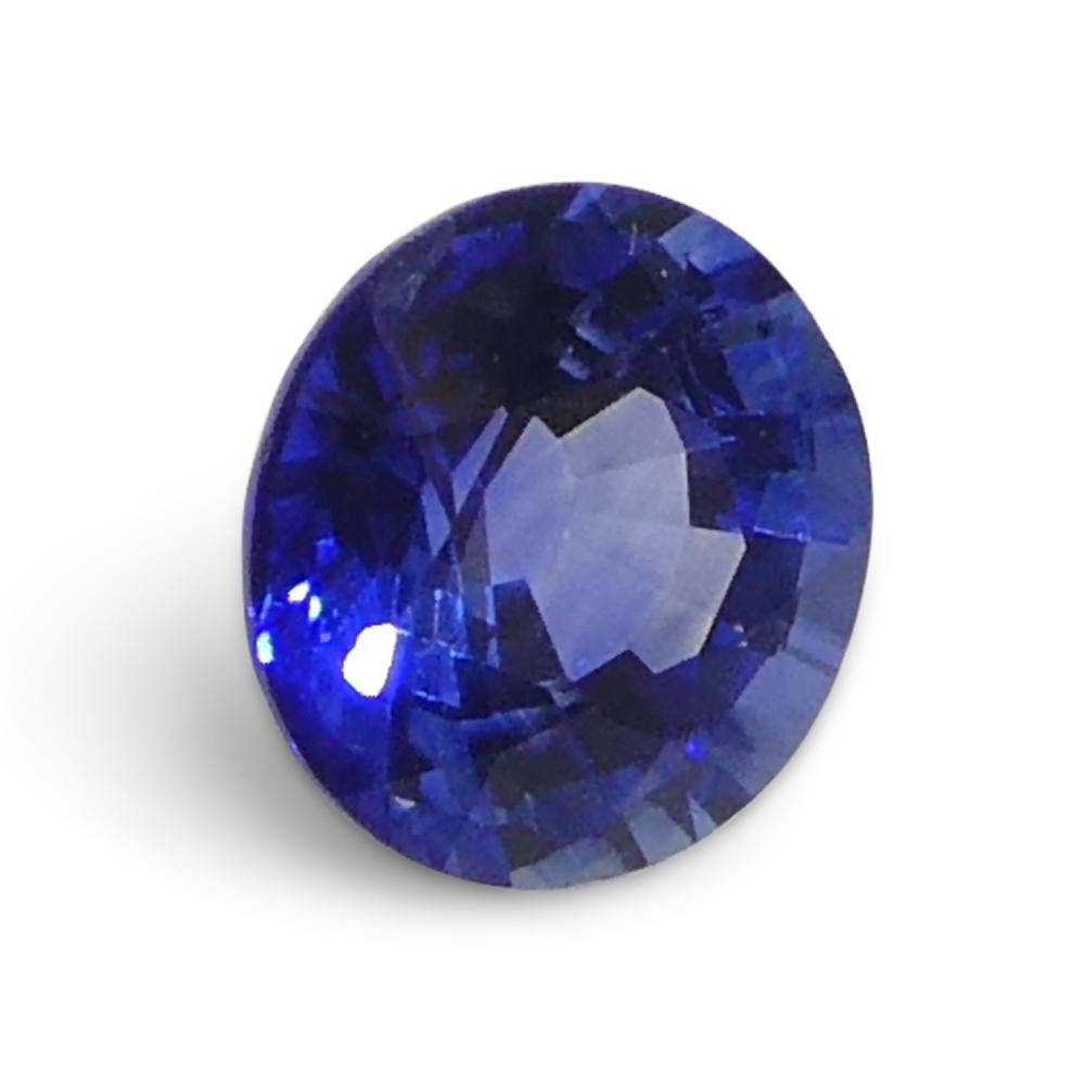 1.2ct Round Blue Sapphire from Sri Lanka For Sale 1