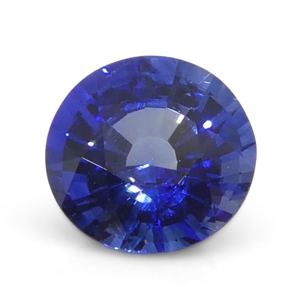 1.2ct Round Blue Sapphire from Sri Lanka For Sale 3
