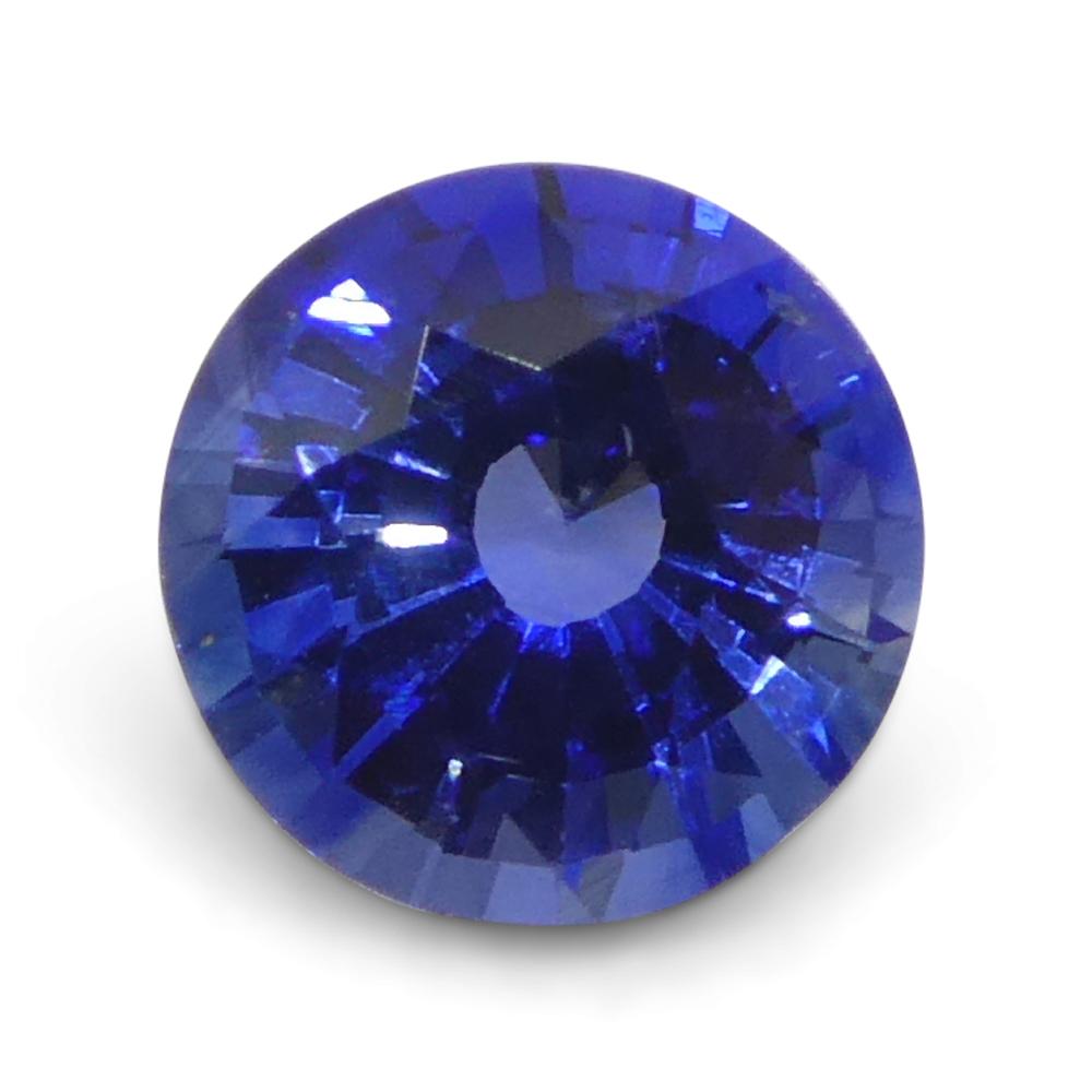 1.2ct Round Blue Sapphire from Sri Lanka For Sale 4