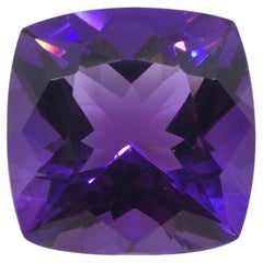 12ct Square Cushion Purple Amethyst from Uruguay