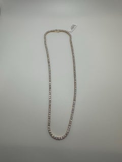 12ct tennis necklace 17" long stunning diamond necklace 14KT