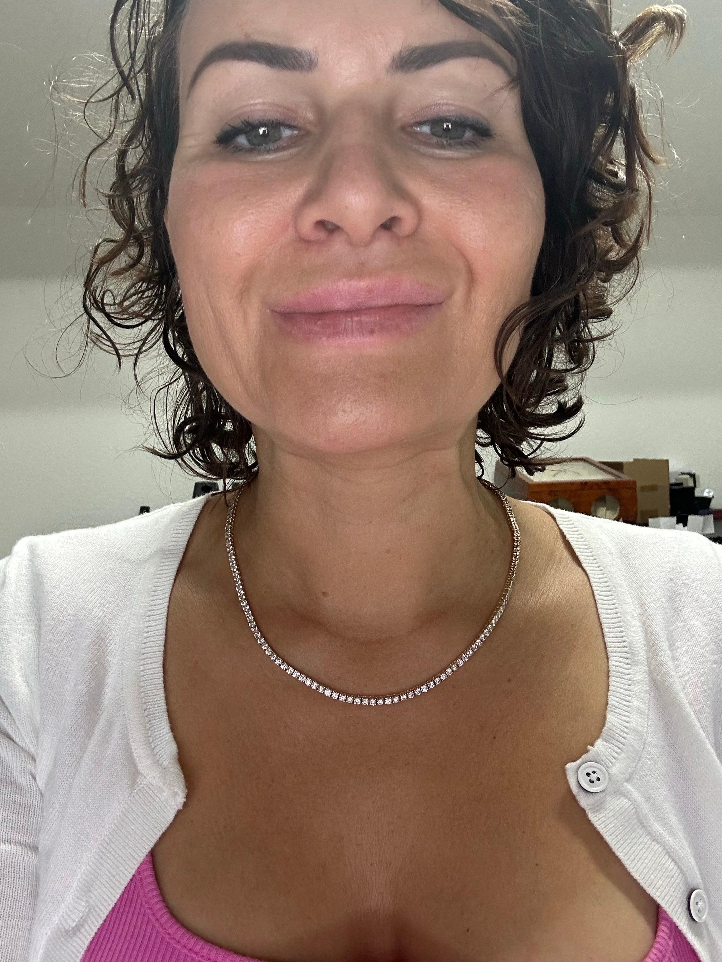 Brilliant Cut 12ct tennis necklace 17