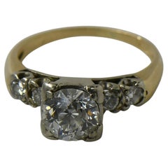 Anello di fidanzamento retrò con diamante di taglio europeo da 1,2 ct.