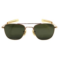 12k Gold gefüllt Vintage American Optical Original Pilot Aviator Sonnenbrille