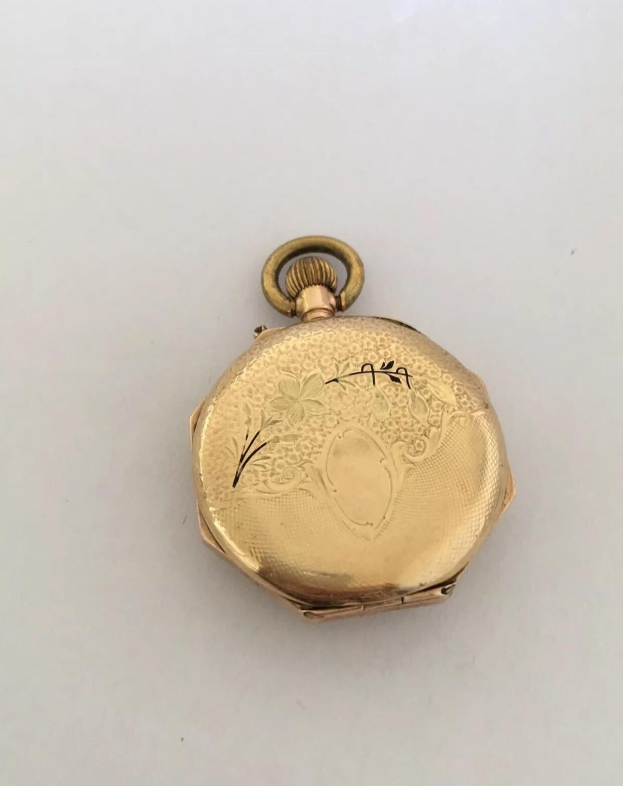 engraved fob watch
