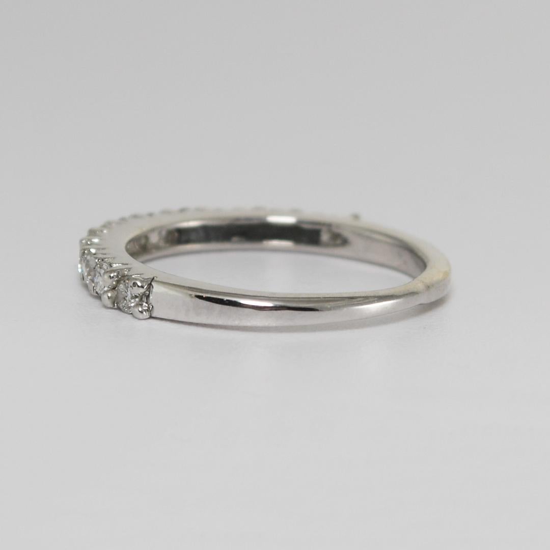 12K White Gold Vintage Diamond Ring 0.32ct In Excellent Condition For Sale In Laguna Beach, CA