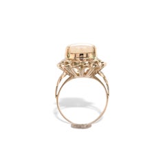 12K Gelbgold 4,82 Karat Australischer Opal Ring Größe 5,75