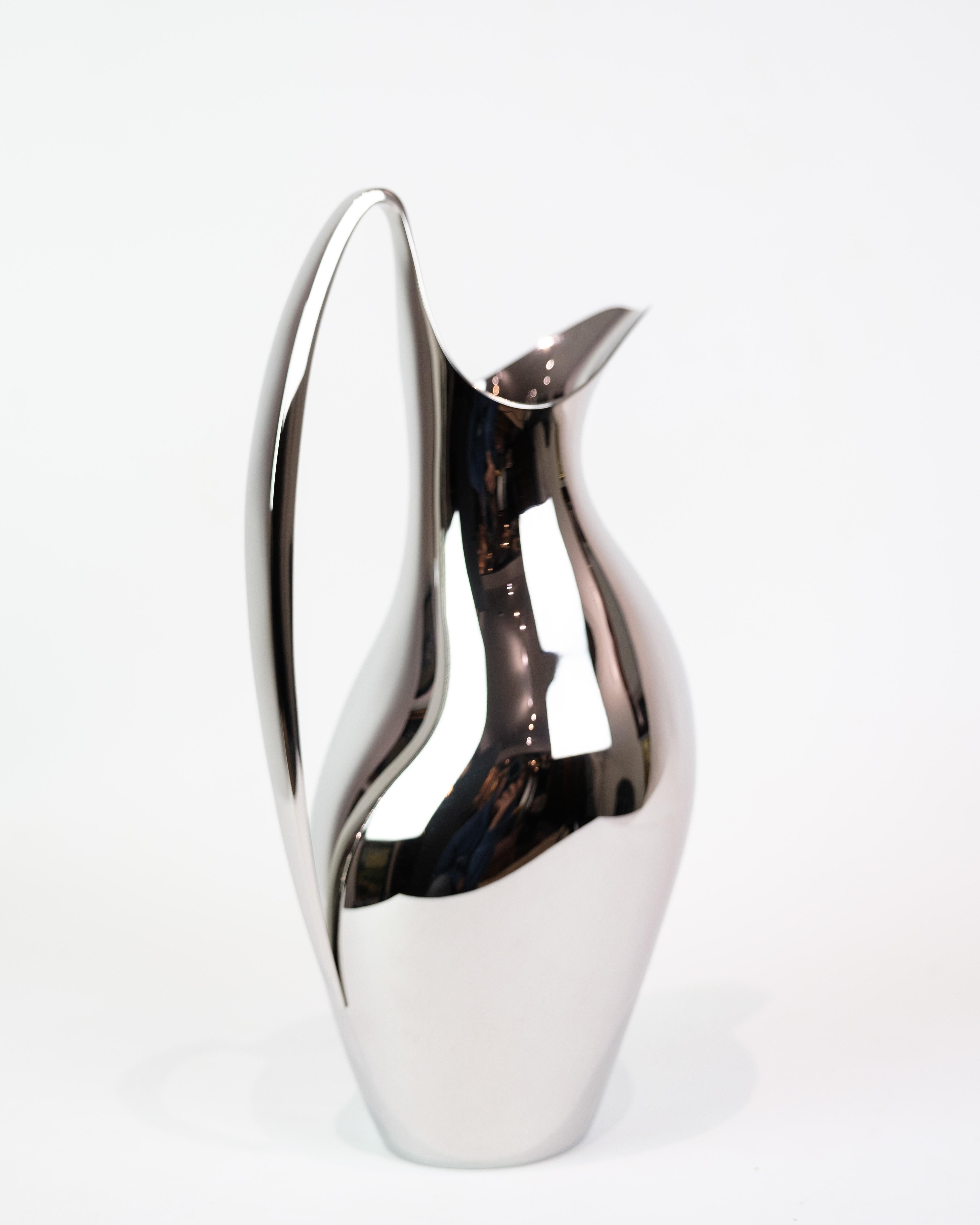 Danois Pichet HK de 1,2L en acier inoxydable par Henning Koppel pour Georg Jensen en vente