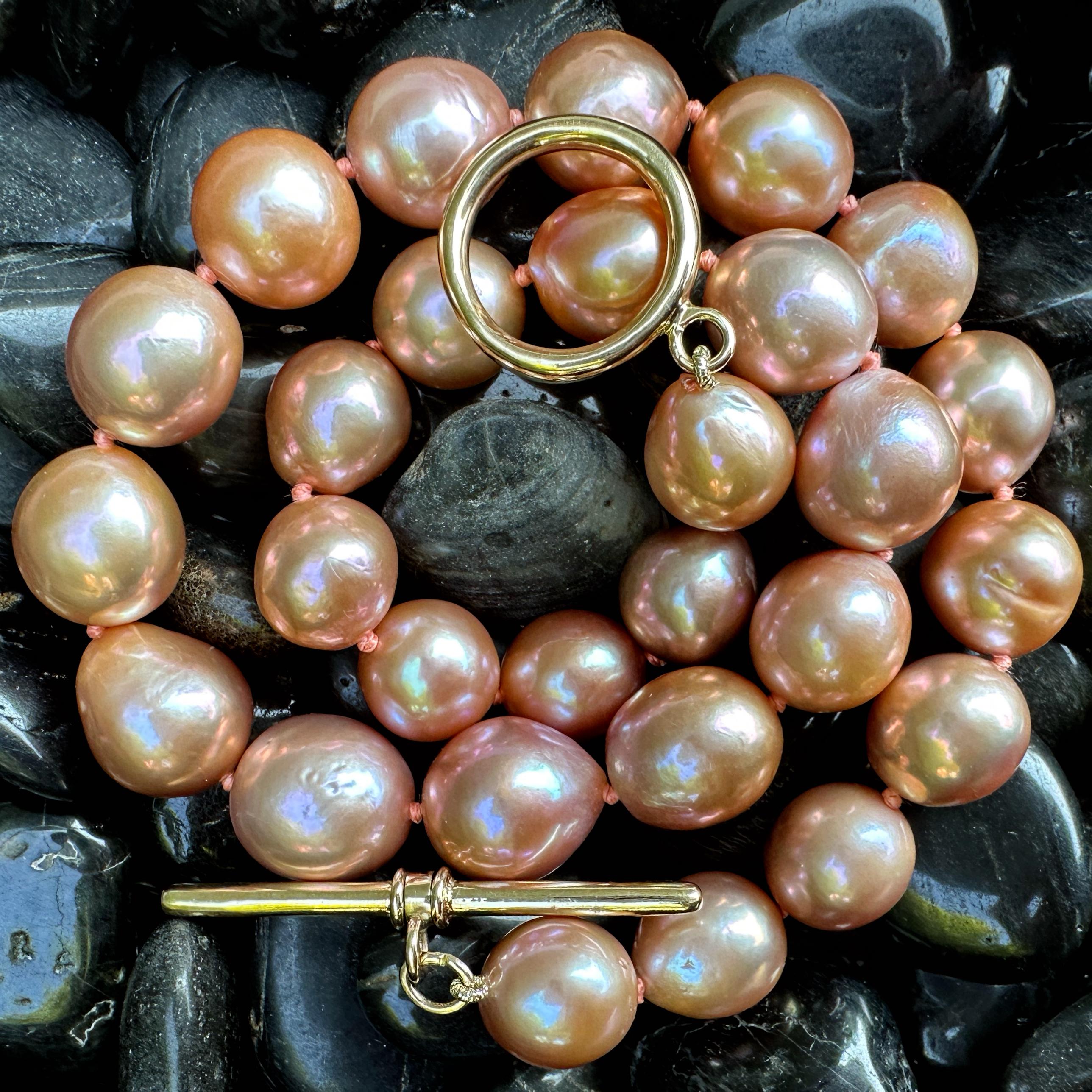 12mm-14mm Edison Baroque Pearls on 17
