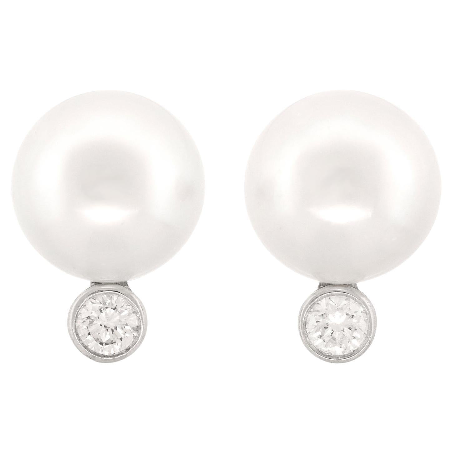 Carolina South Sea Pearl & Diamond Earrings
