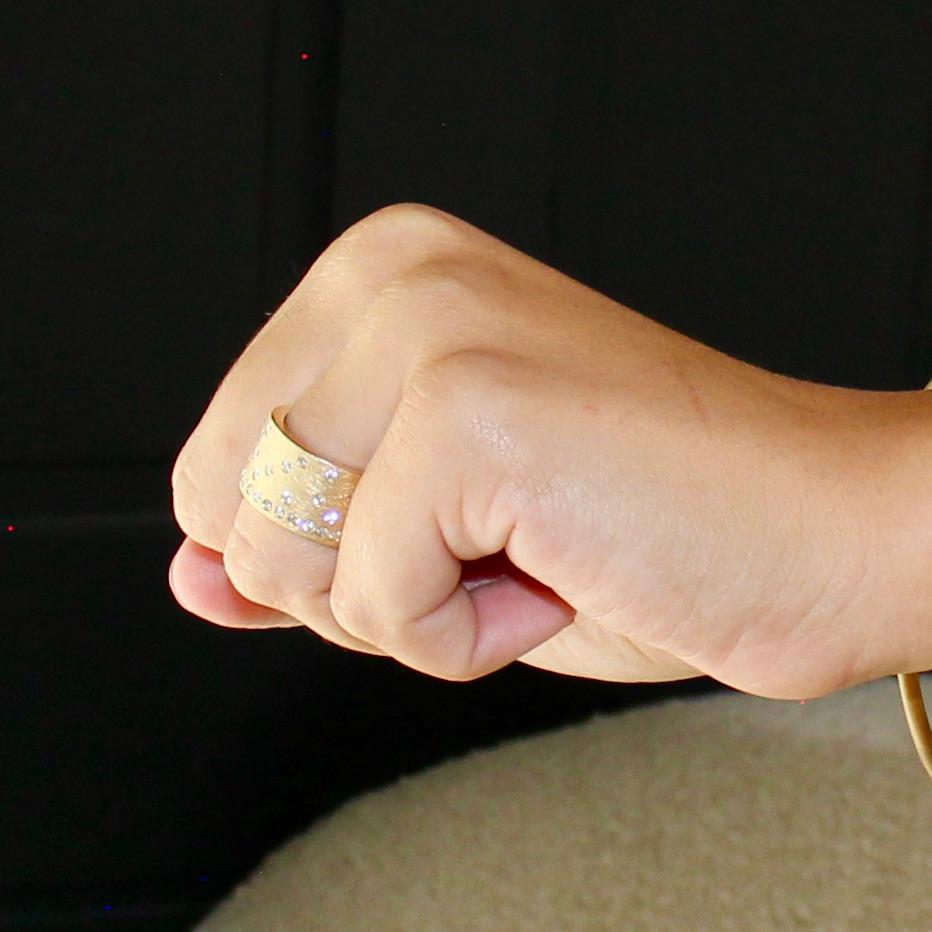 Im Angebot: Diamant und 14k Gold Hochzeit Jahrestag Band Ring () 7