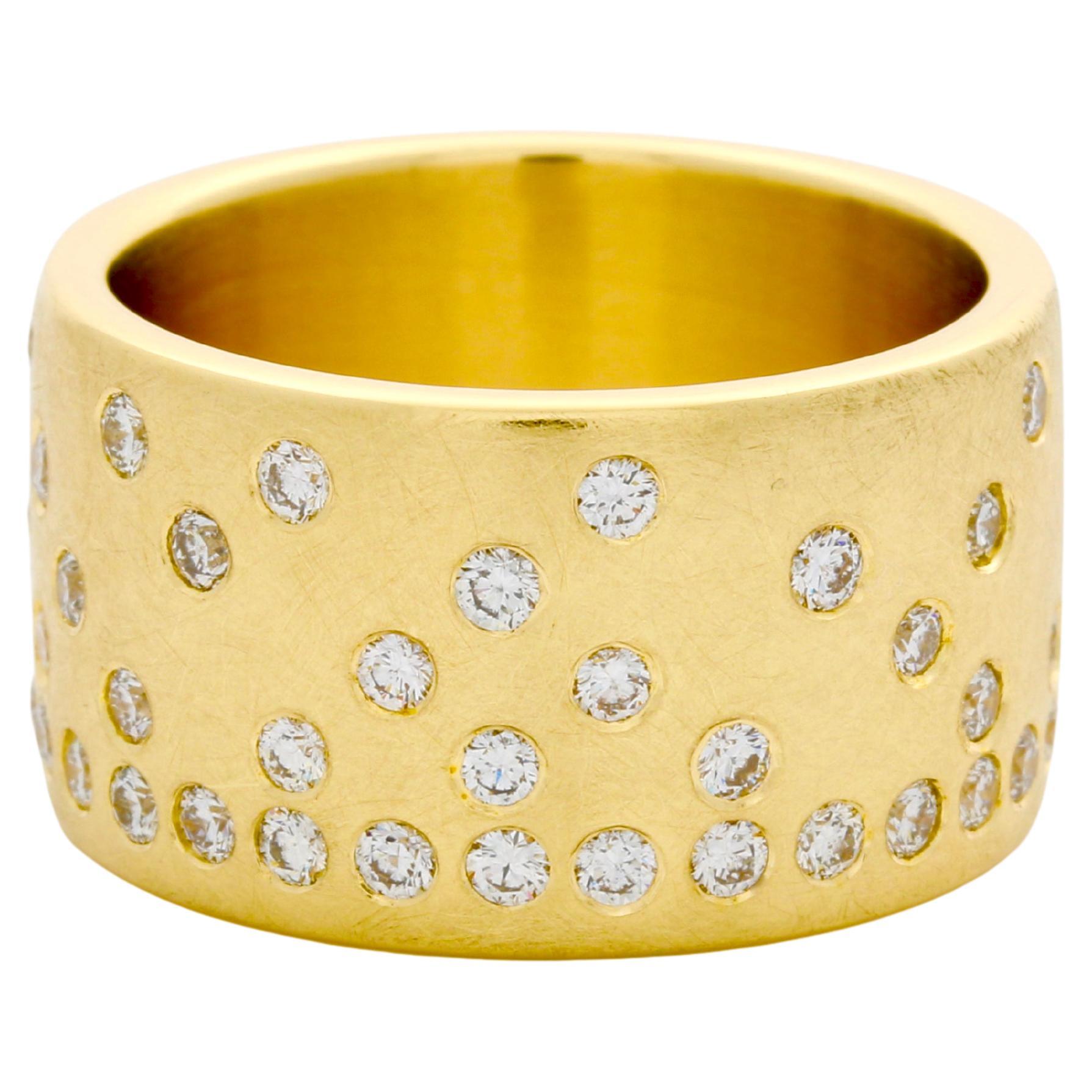 Im Angebot: Diamant und 14k Gold Hochzeit Jahrestag Band Ring ()