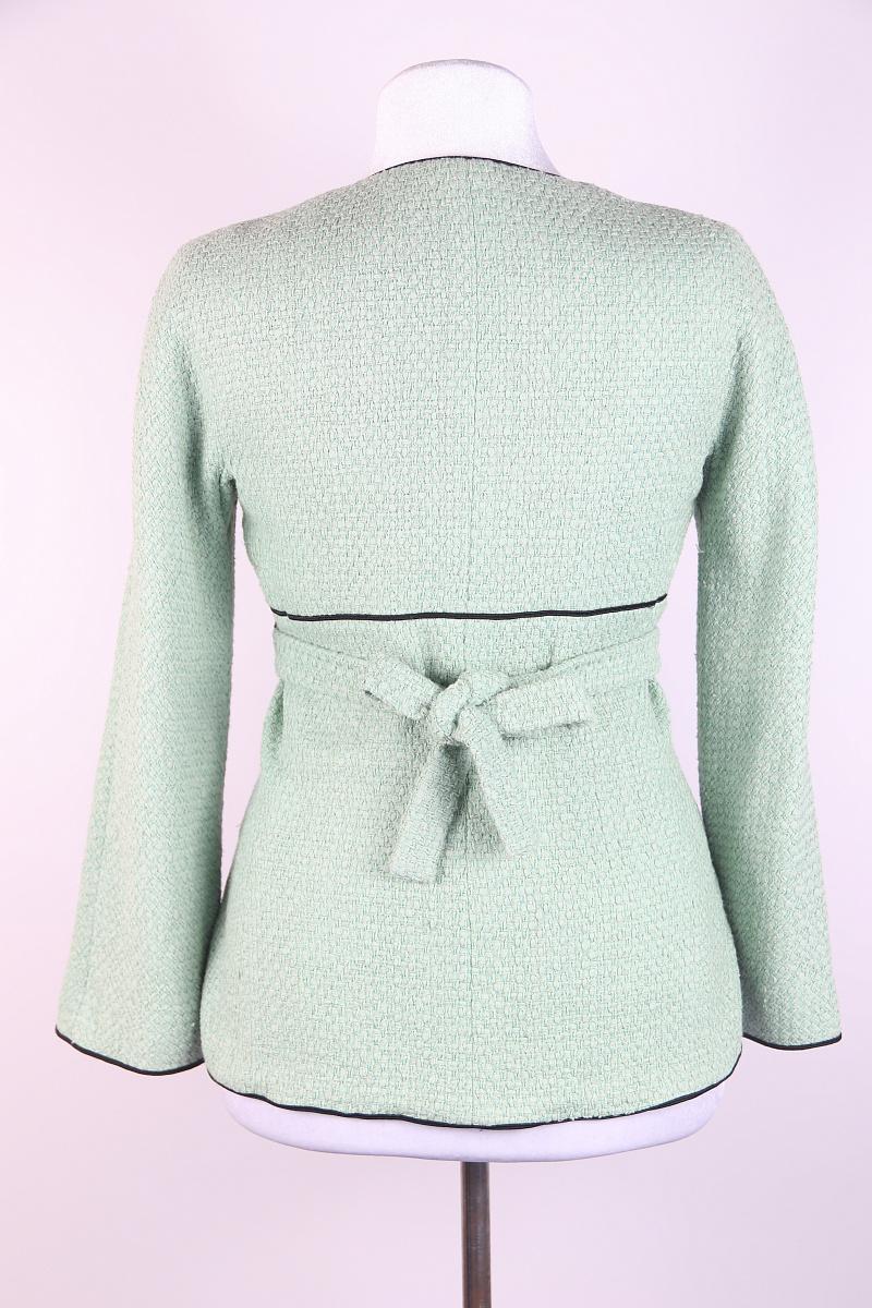 12P Chanel 2012 Single-breasted Tweed Jacket With Belt For Sale 6