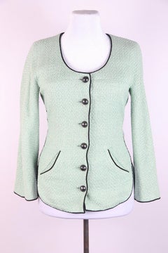 12P Chanel 2012 Single-breasted Tweed Jacket With Belt