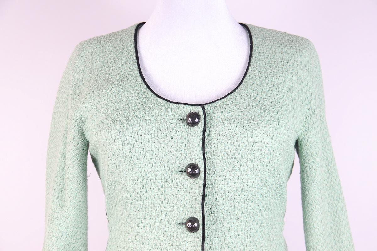 12P Chanel 2012 Single-breasted Tweed Jacket With Belt For Sale 4