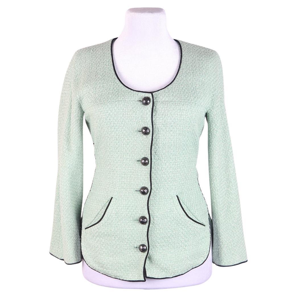 12P Chanel 2012 Single-breasted Tweed Jacket With Belt For Sale