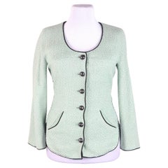 12P Chanel 2012 Single-breasted Tweed Jacket With Belt