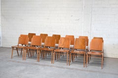 12Set di sedie originali Austro di Franz Schuster per Wiesner Hager, Austria, 1959