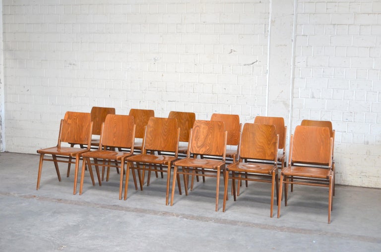 12Set of Original Austro Chairs by Franz Schuster for Wiesner Hager ...