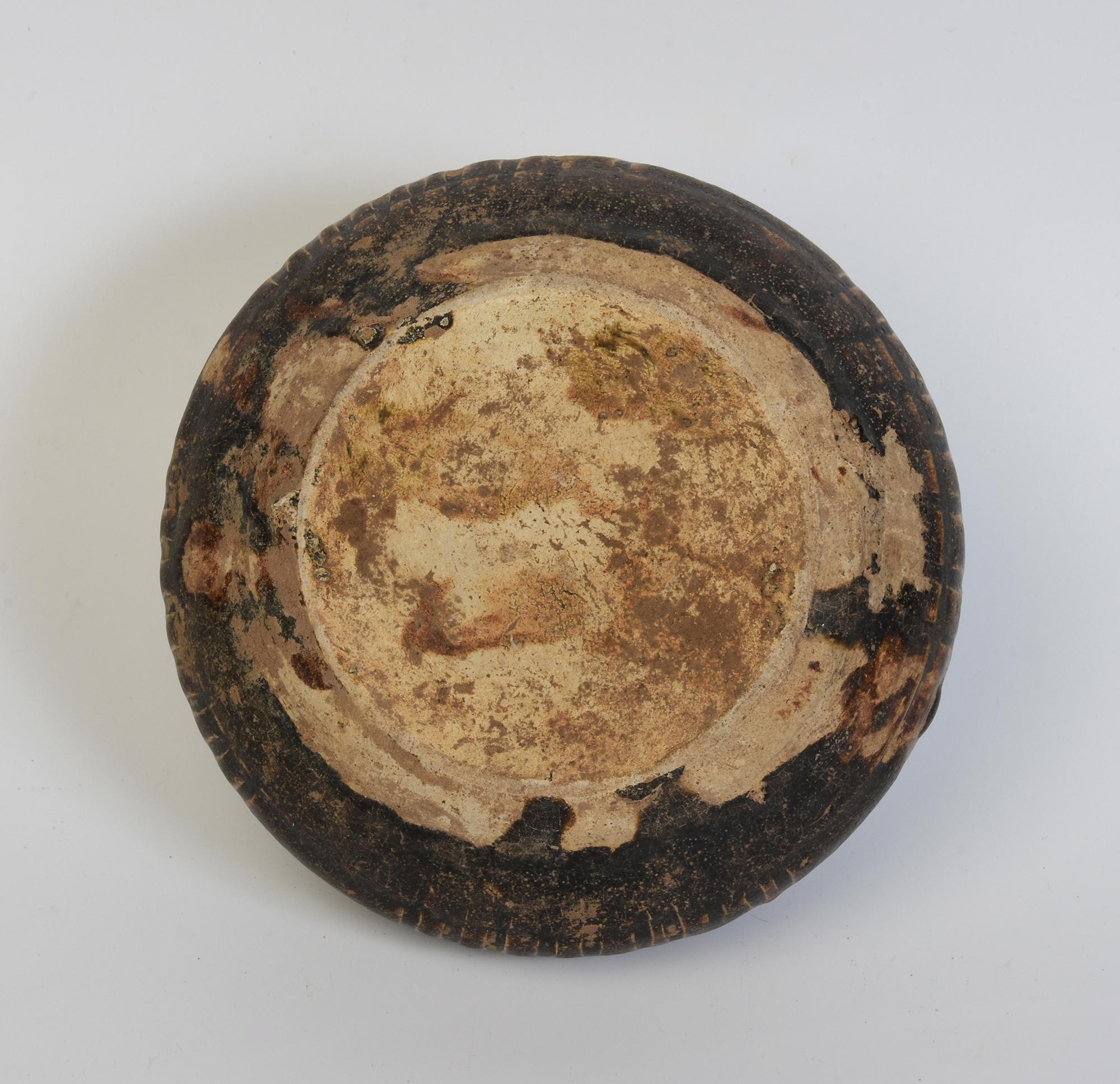 12th - 13th Century, Bayon, Antique Khmer Dark-Brown Glazed Pottery Honey Pot For Sale 6