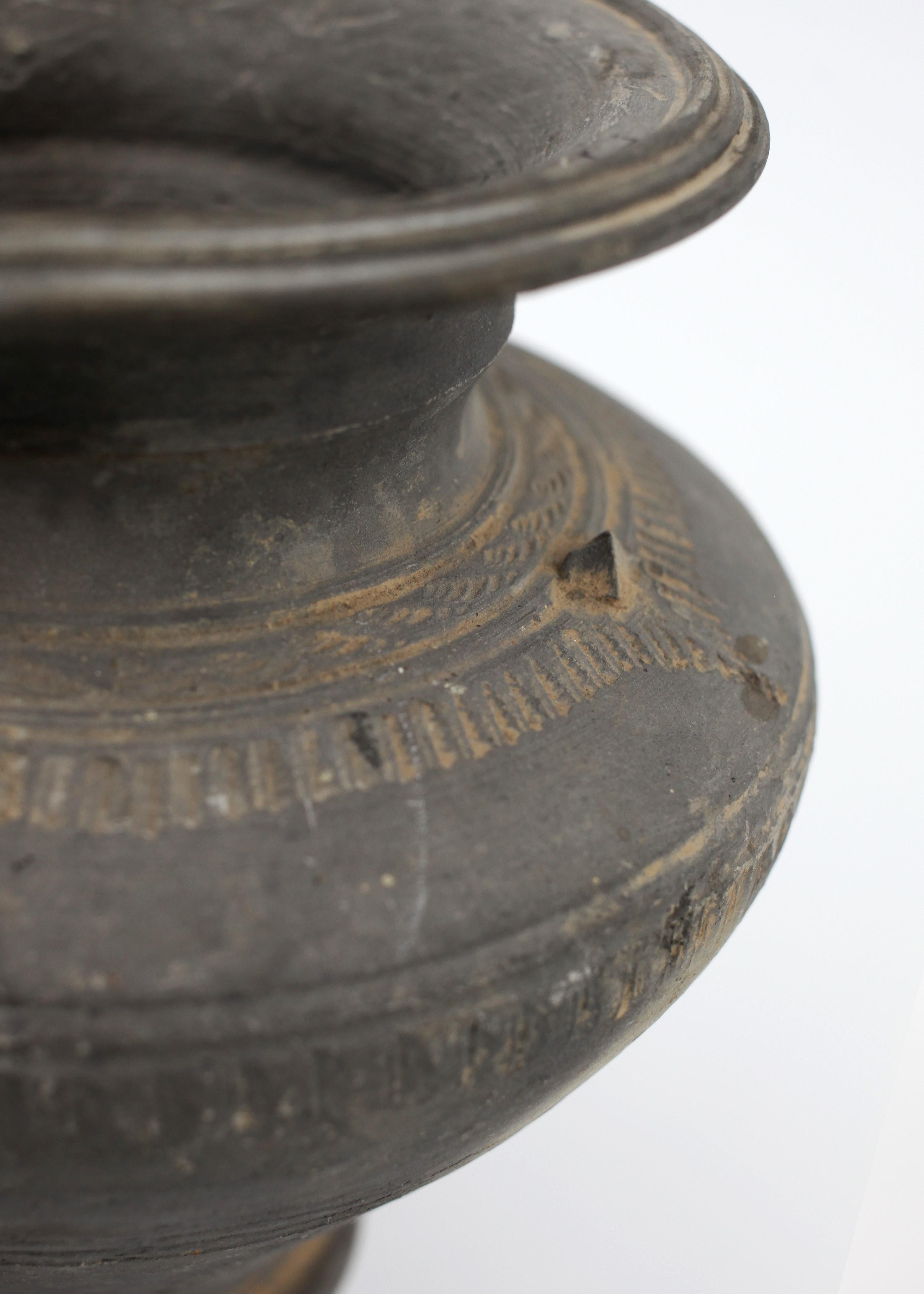 Cambodian 12th/13th Century Thai Khmer Pottery Jar For Sale