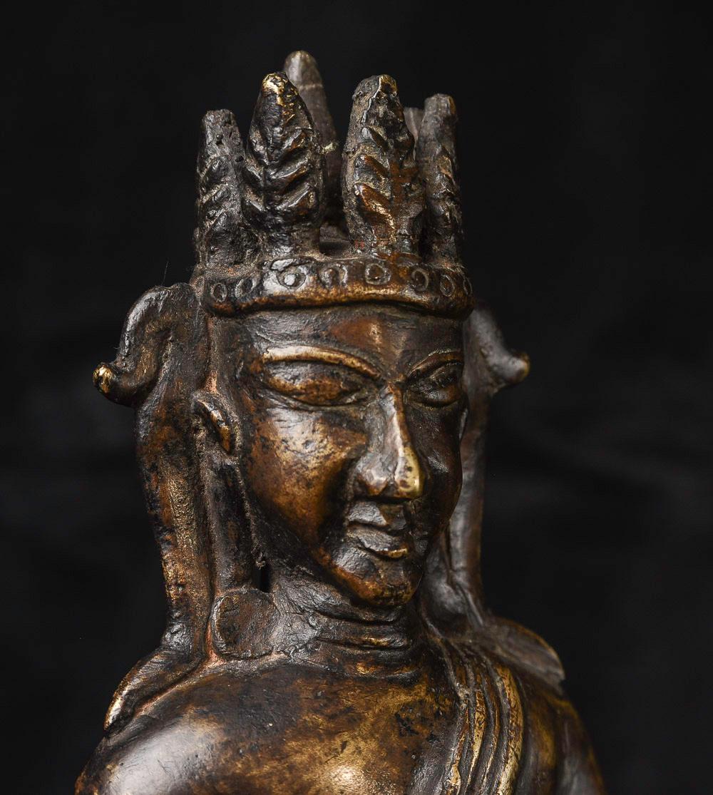 Bronzo Buddha popolare pagano del XII-XIII secolo - Grande, raro! 9997 in vendita