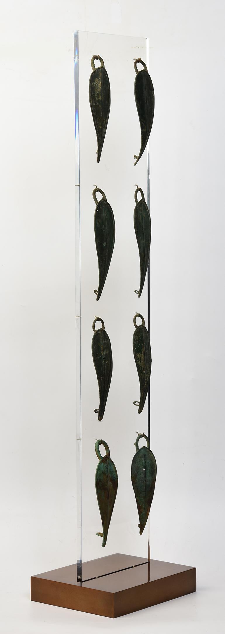 12e siècle, Angkor Vat, ensemble d'ornements en bronze cambodgien pour cheval en forme de feuille en vente 7