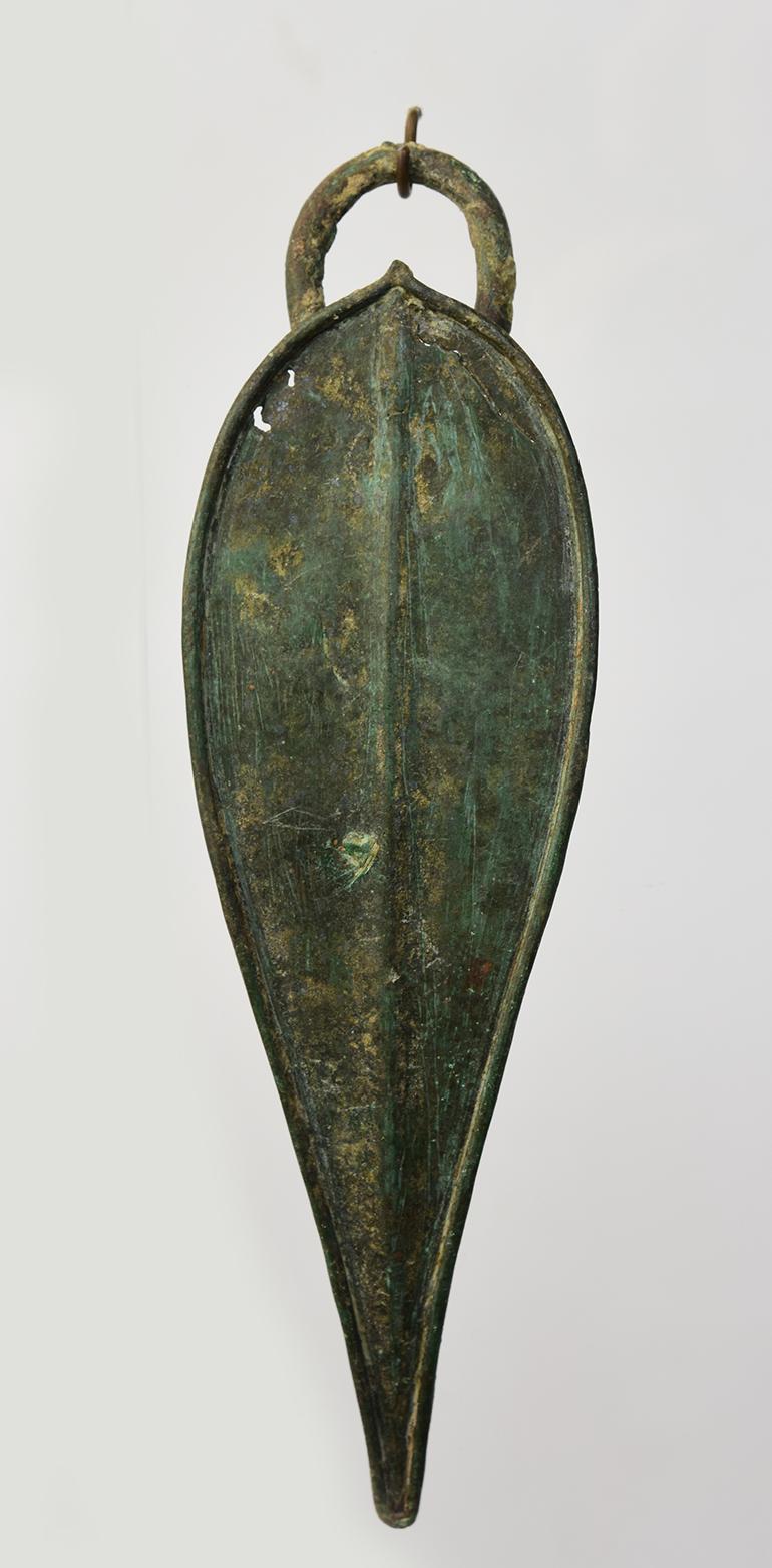 Cambodian 12th Century, Angkor Vat, A Set of Khmer Bronze Ornament for Horse in Leaf Shape For Sale