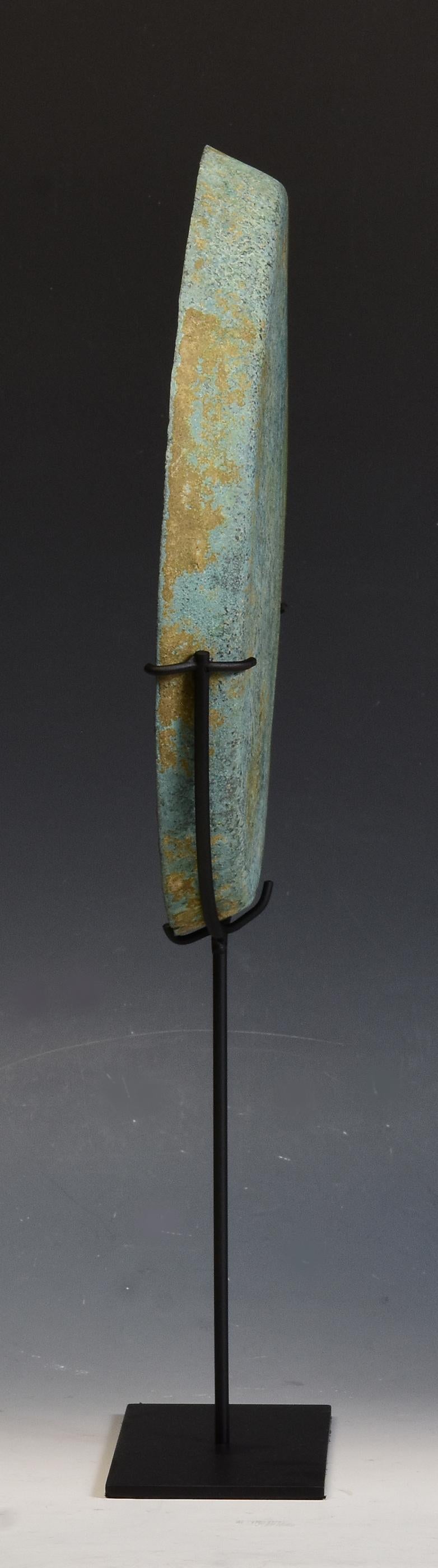 12th Century, Angkor Vat, Antique Khmer Bronze Gong with Stand 3
