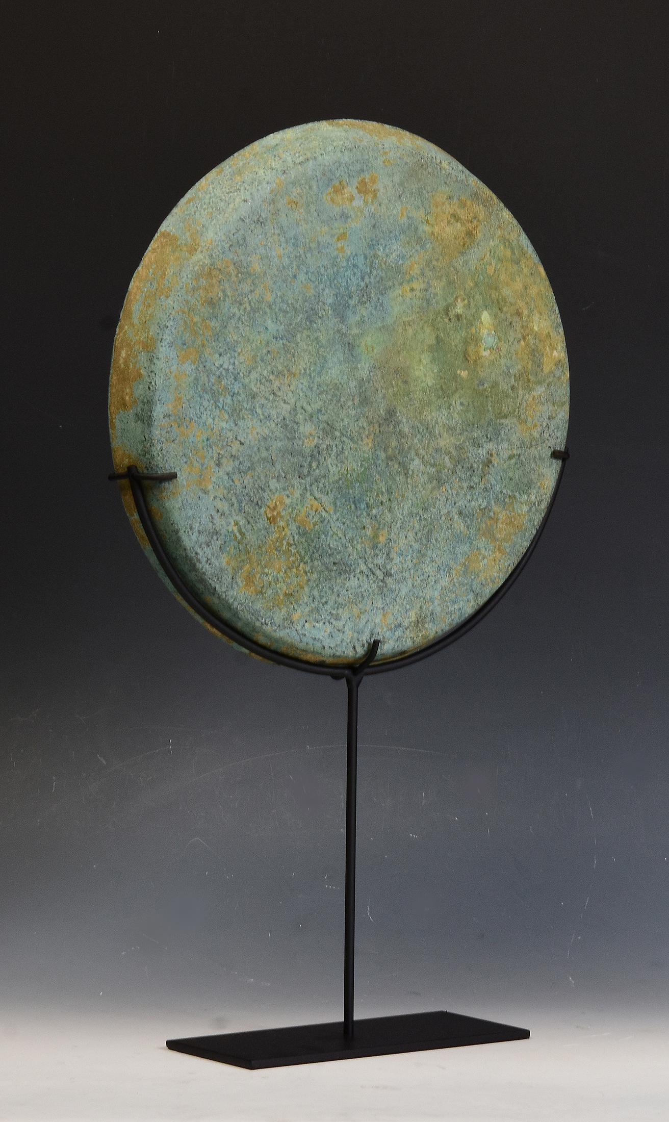 12th Century, Angkor Vat, Antique Khmer Bronze Gong with Stand 4
