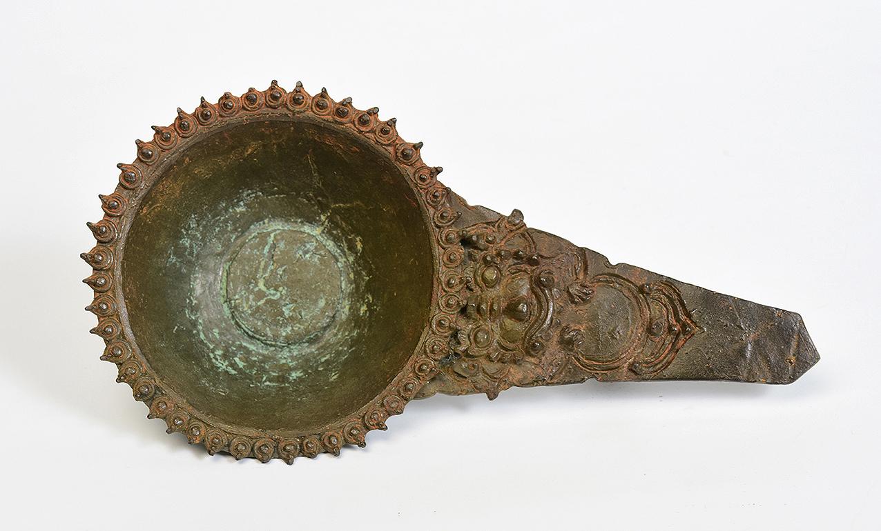 12th Century, Angkor Vat, Antique Khmer Bronze Ladle for Holy Water 5