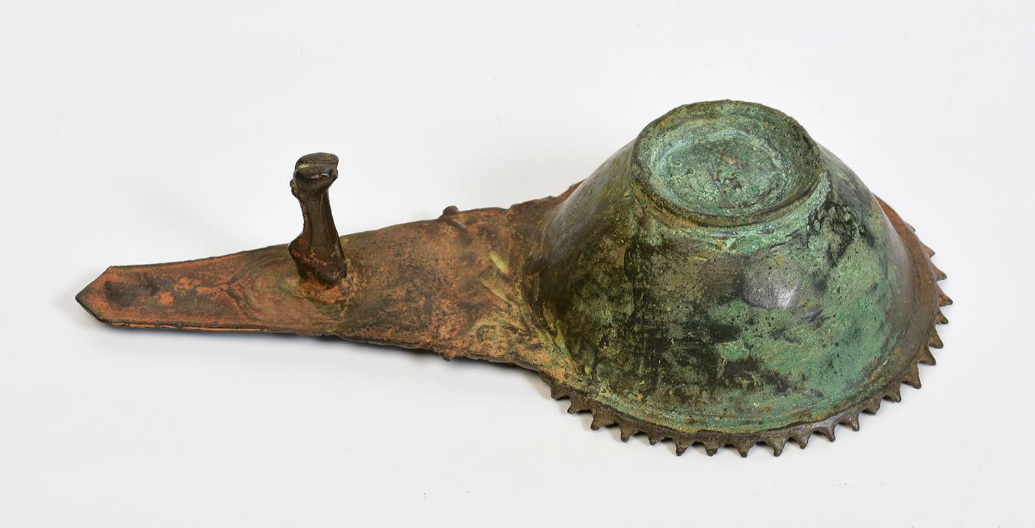 12th Century, Angkor Vat, Antique Khmer Bronze Ladle for Holy Water 6