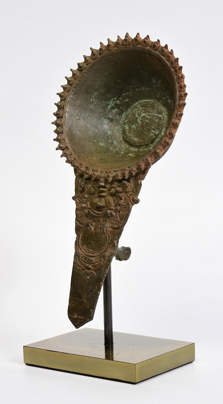 18th Century and Earlier 12th Century, Angkor Vat, Antique Khmer Bronze Ladle for Holy Water