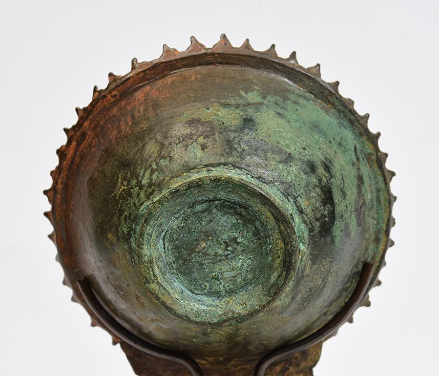 12th Century, Angkor Vat, Antique Khmer Bronze Ladle for Holy Water 3