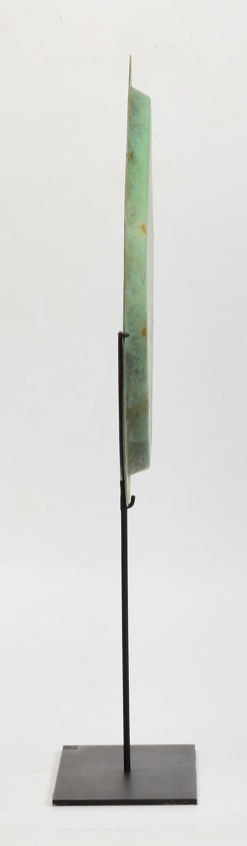 12th Century, Angkor Vat, Antique Khmer Bronze Tray with Beautiful Green Patina 6