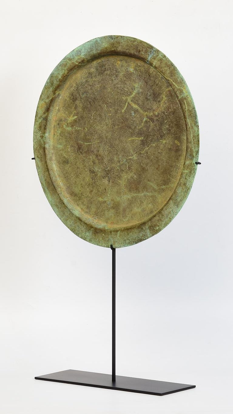 12th Century, Angkor Vat, Antique Khmer Bronze Tray with Beautiful